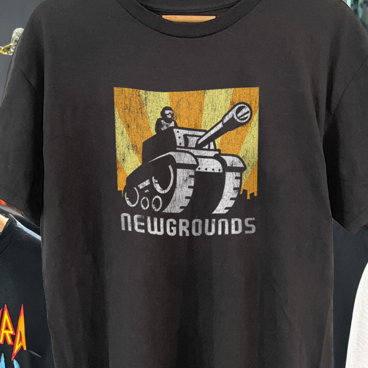 NEWGROUND'S 90'S-00'S PROMO RARE VINTAGE WASHED BLACK T-SHIRT Hoodie, Sweatshirt | CoreVibeTees.com (Image 2)
