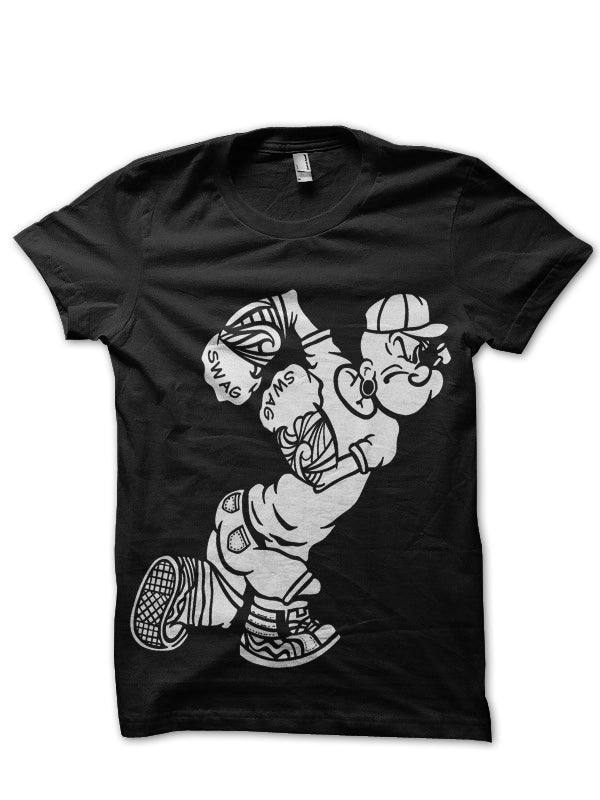 Swagger Popeye Black Tee Hoodie, Sweatshirt | CoreVibeTees.com