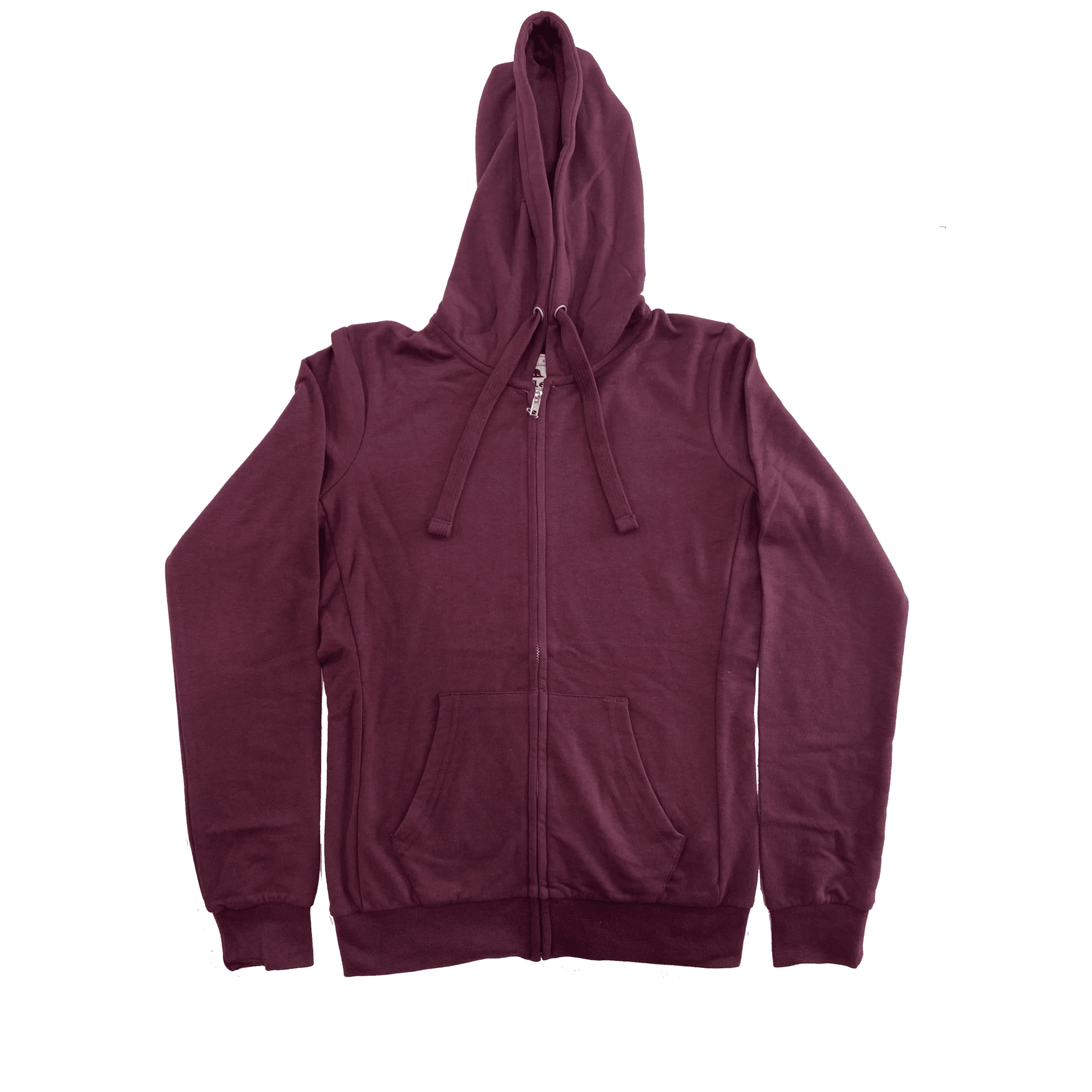 Women's Burgundy Full Zip Hoodie T-Shirts, Sweatshirt | CoreVibeTees.com (Image 1)