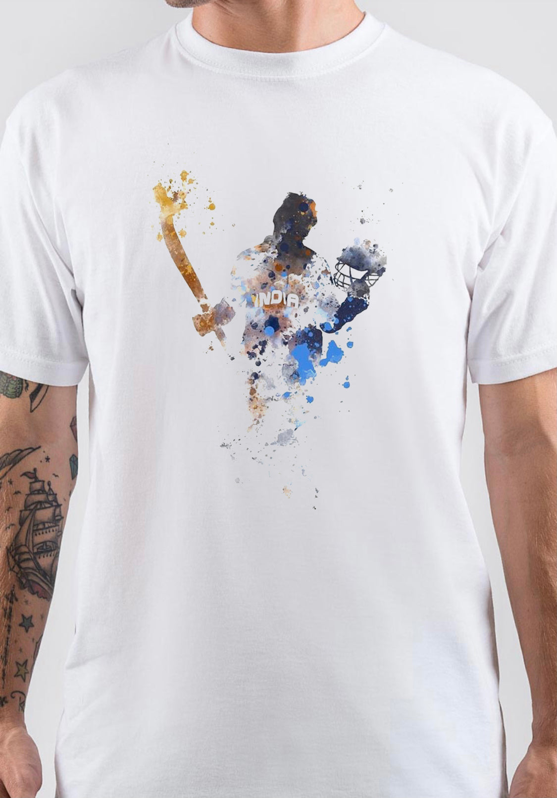 Sachin Tendulkar Watercolor Art T-Shirt Hoodie, Sweatshirt | CoreVibeTees.com