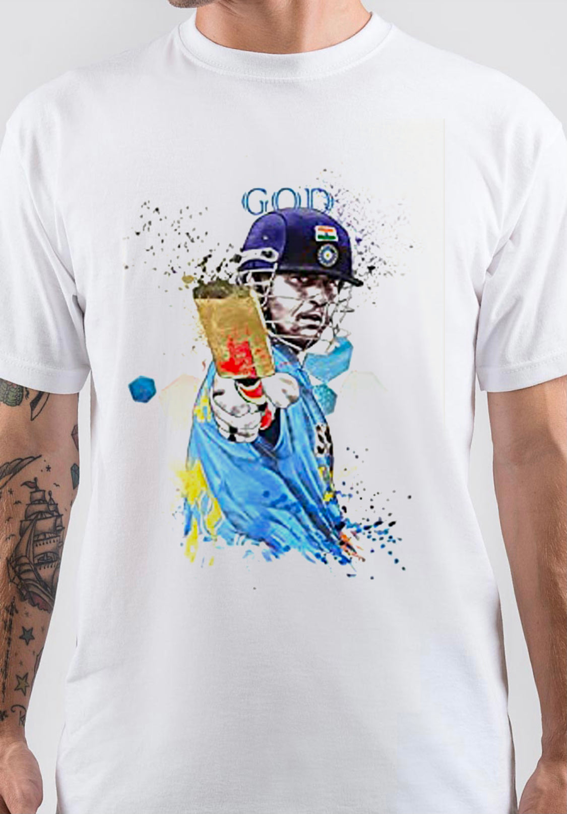 Sachin Tendulkar Batting T-Shirt Hoodie, Sweatshirt | CoreVibeTees.com