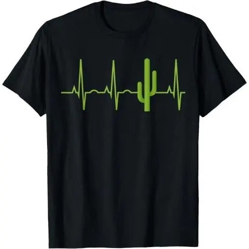 Saguaro Cactus Shirt - Cacti Lover Heartbeat TShirt T-Shirt Made in USA