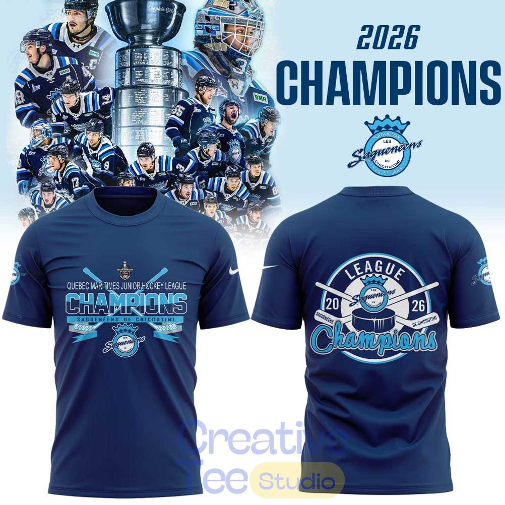 Saguenéens de Chicoutimi 2026 Quebec Maritime Junior Hockey League Champions T-Shirt