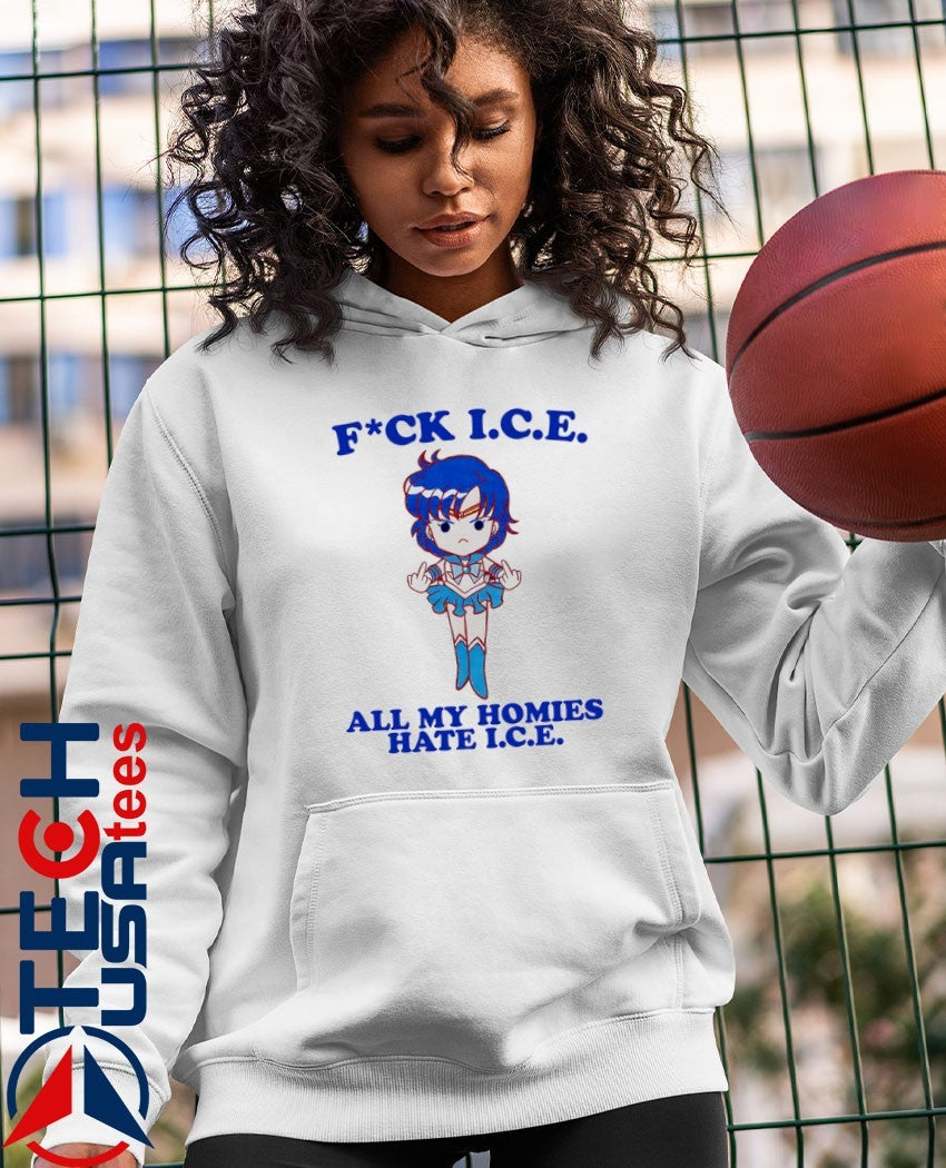 Sailor Mercury fck I.C.E. all my homies hate I.C.E. shirt