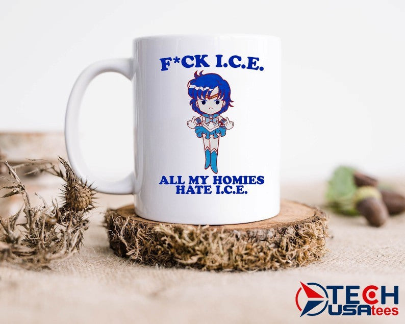 Sailor Mercury fck I.C.E. all my homies hate I.C.E. shirt
