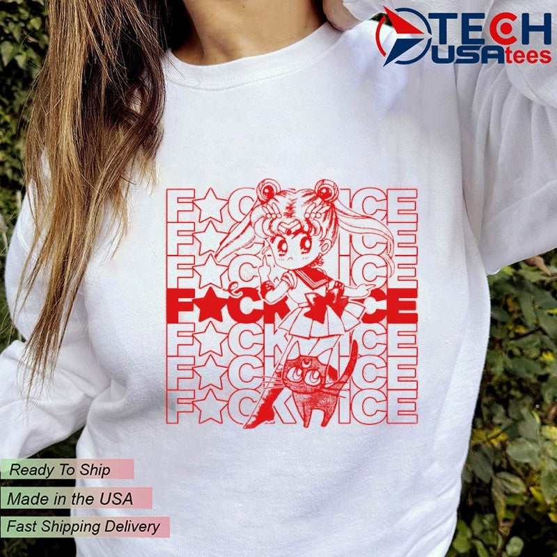 Sailor Moon fck I.C.E. repeat shirt