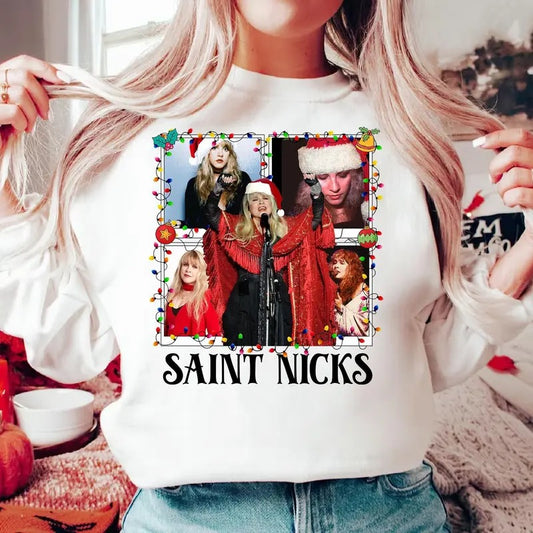Saint Nicks Christmas Stevie Nicks Shirt Saint Nicks Shirt Merry Christmas Shirt Don't Be A Lady Be A Legend Shirt Music Lover Gifts