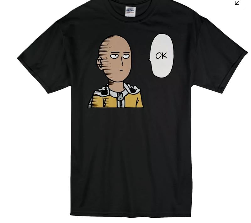 Saitama One Punch Man Anime Manga Hero OK T-Shirt