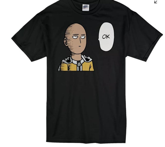 Saitama One Punch Man Anime Manga Hero OK T-Shirt