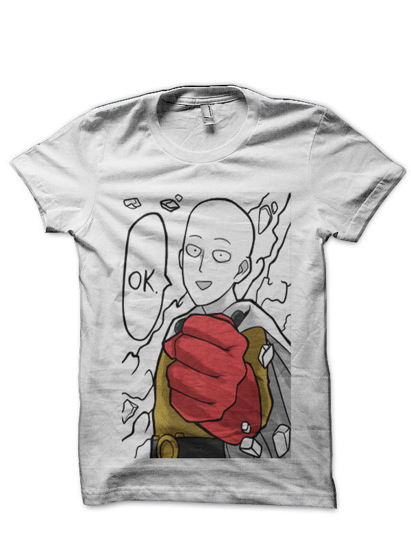 Saitama White T-Shirt Style001 Hoodie, Sweatshirt | CoreVibeTees.com