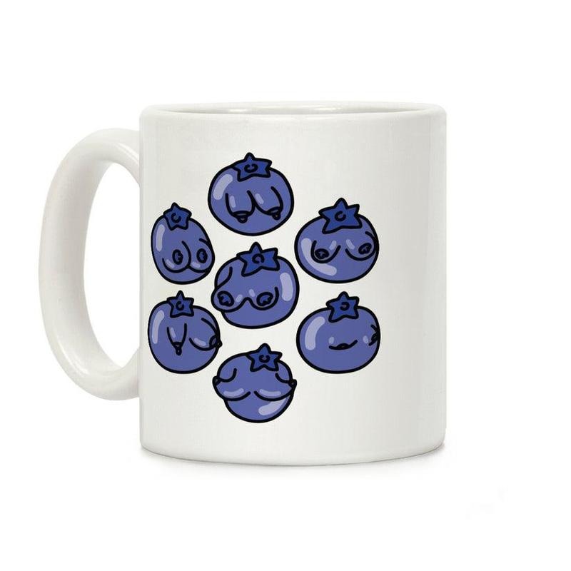 [Sale Up to 50% ] Bloobie Coffee Mug,  11 oz or 15 oz Ceramic Drinkware with Large Handles, Printed in the USA