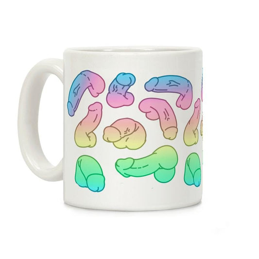 [Sale Up to 50% ] Pastel Penis Pattern Coffee Mug,  11 oz or 15 oz Ceramic Drinkware with Large Handles, Printed in the USAstyle{n002}2