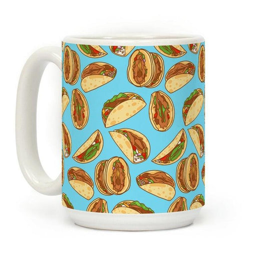 [Sale Up to 60% ] Taco Vulvas Pattern Coffee Mug,  11 oz or 15 oz Ceramic Drinkware with Large Handles, Printed in the USA