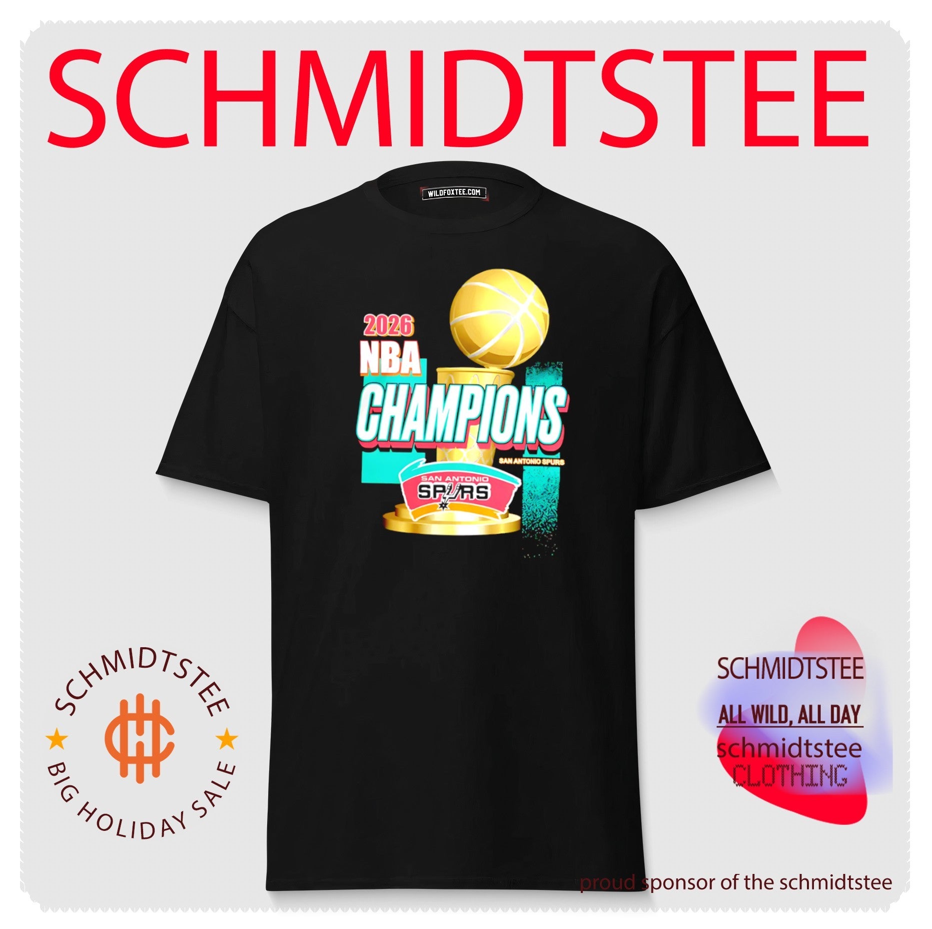 San Antonio Spurs 2026 NBA Champions trophy shirt