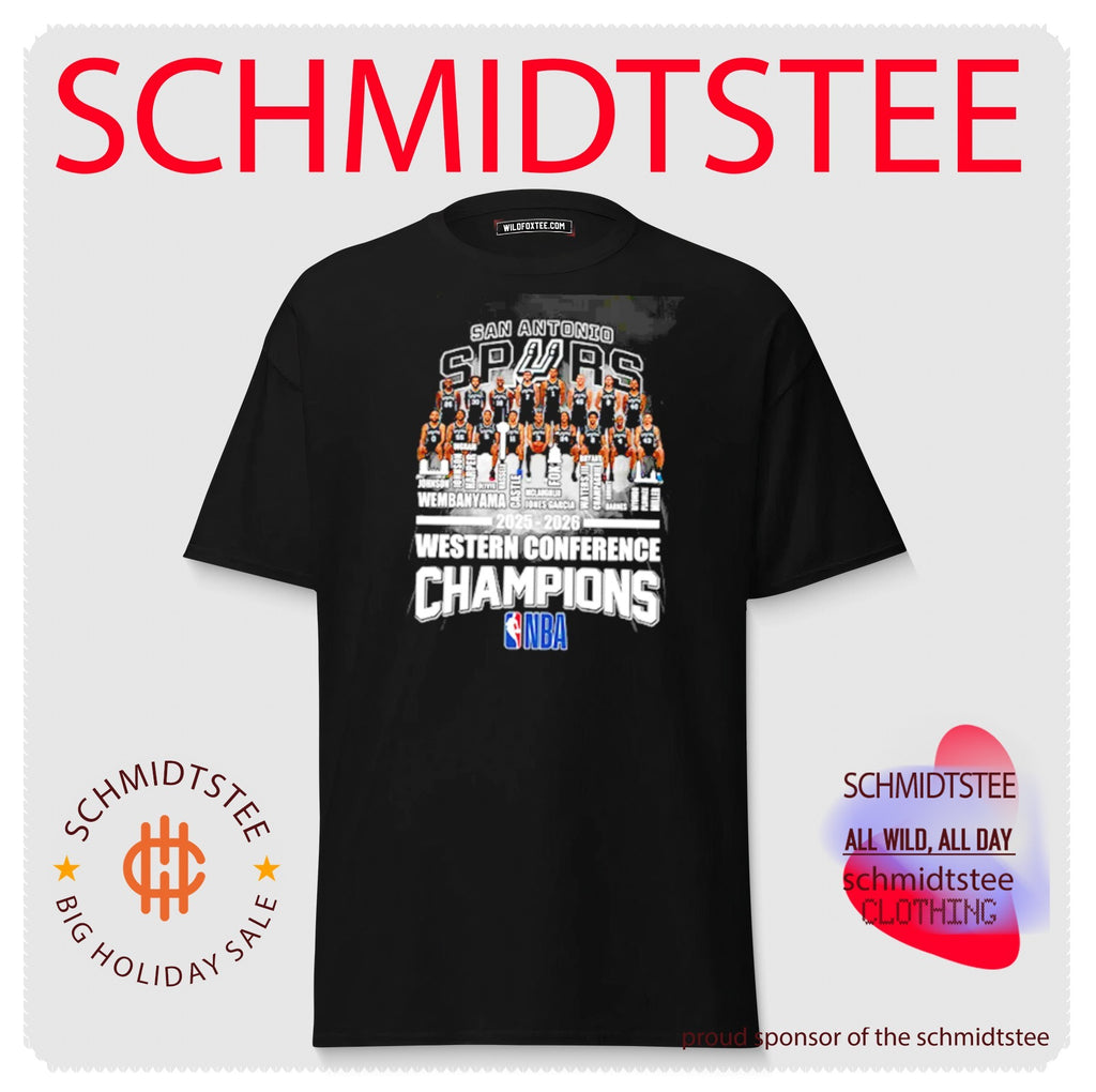 San Antonio Spurs 2026 NBA Finals Western Conference Champions all team shirt