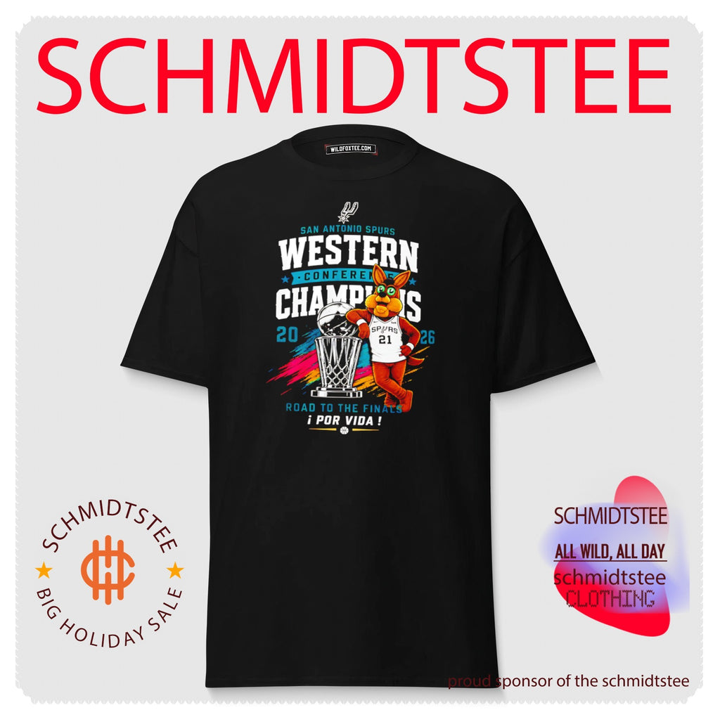 San Antonio Spurs 2026 Western Conference Champions Road to the Finals Por Vida shirt