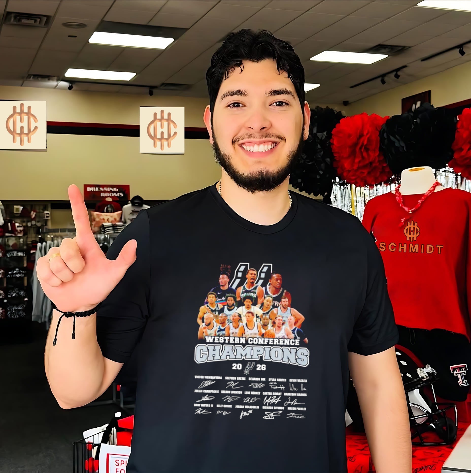 San Antonio Spurs Western Conference Champions ’26 all team signatures shirt