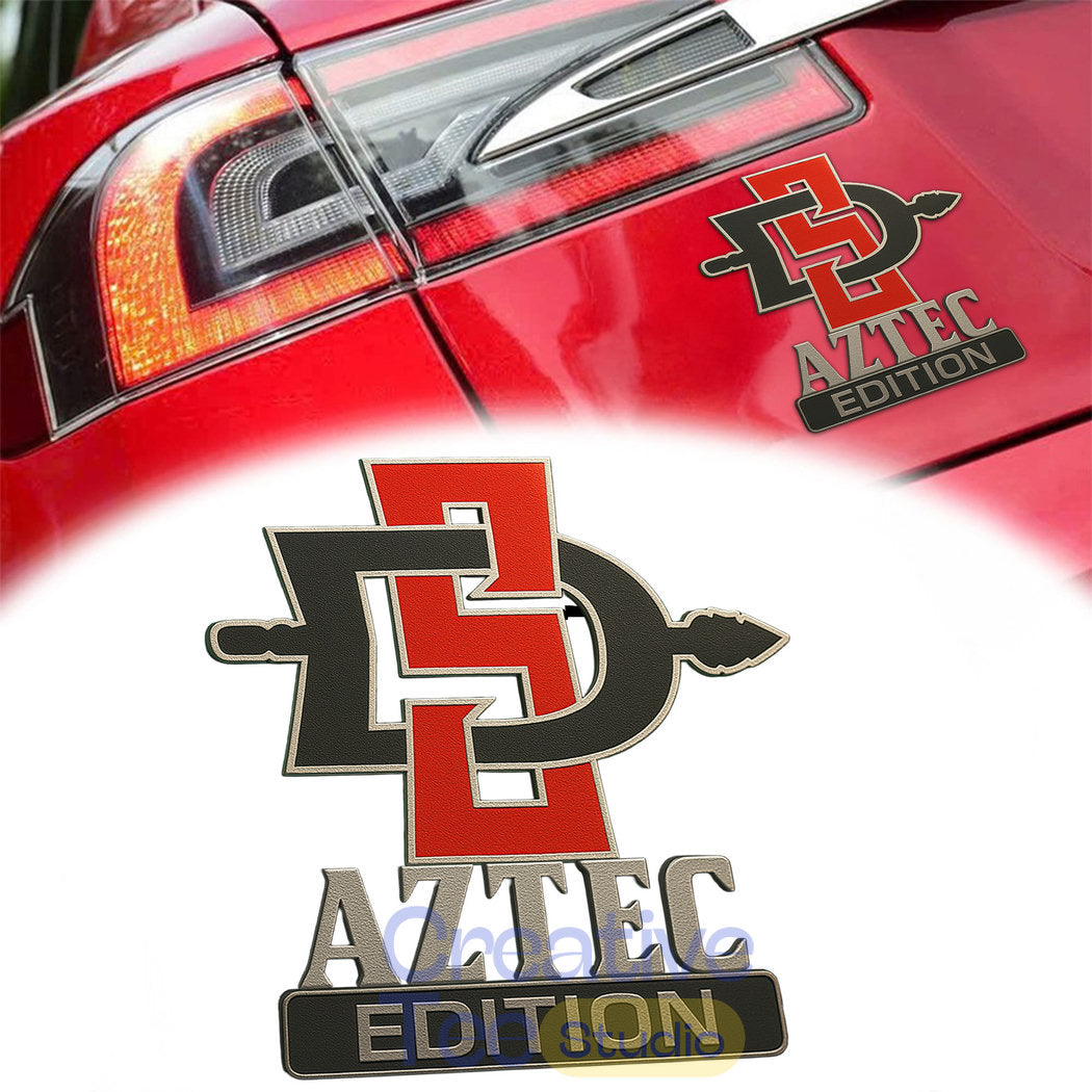 San Diego State Aztecs Custom Car Name Badge