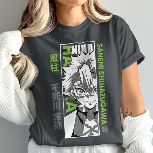 Sanemi Shinazugawa #Demon Slayer T-Shirt - Japanese Anime Manga Tee for Men - Menswear, Top
