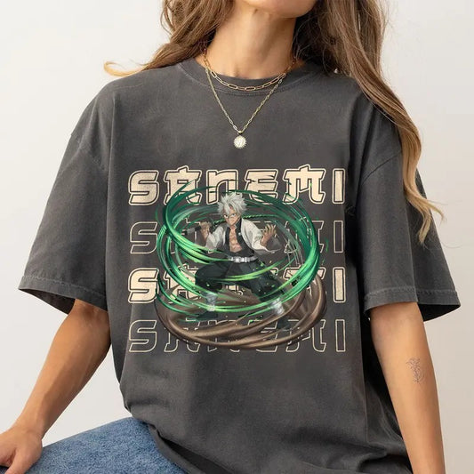 Sanemi Shinazugawa Wind hashira Demon Slayer Shirt, Kimetsu No Yaiba t-shirt, anime sweatshirt hoodie, Tanjiro shirt, Rengoku t-shirt, Y2k Shirt, Gift for Anime lover