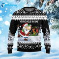 Santa And Golf Ho Ho Hole In One Ugly Christmas Sweater