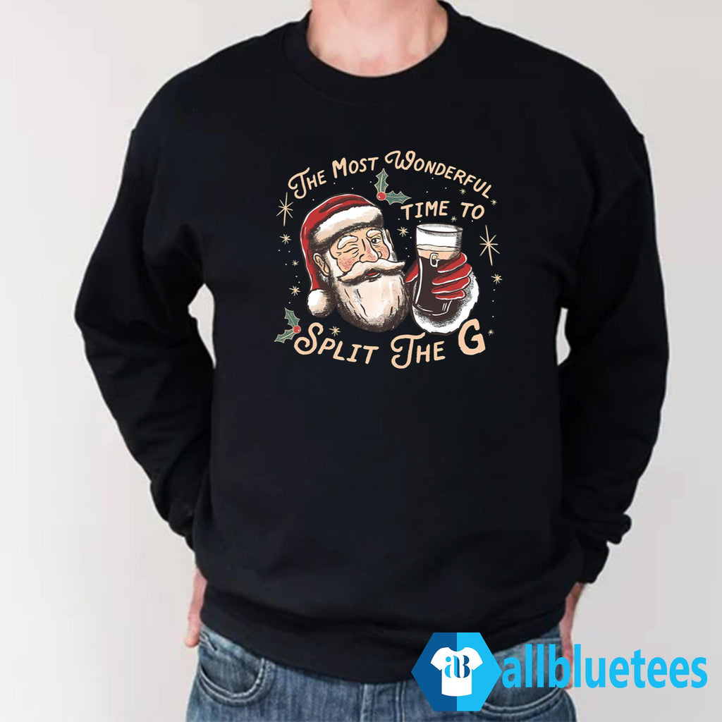 Santa The Most Wonderful Time To Split The G Shirt