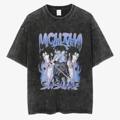 Sasuke Uchiha Naruto Vintage Washed T-Shirt, Retro Anime Manga Graphic Tee_1 Sweatshirt, Hoodie, Comfort Colors
