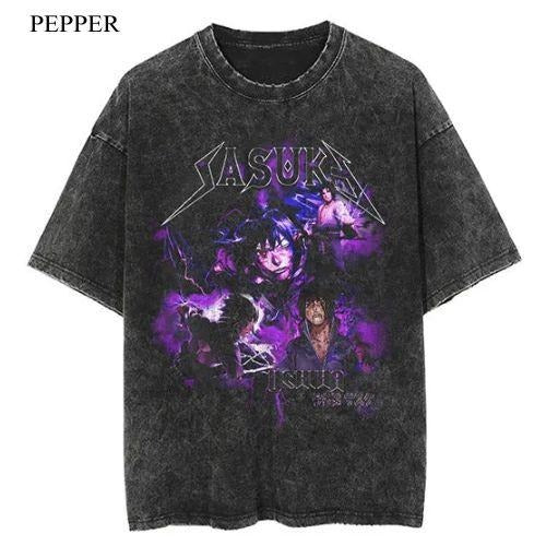 Sasuke Vintage T-Shirt, Anime Manga Unisex T-Shirt, Gift For Him Menswear Top