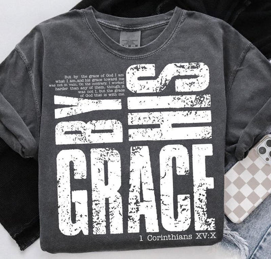 Saved By His Amazing Grace tee, Hand Drawn Cross tshirt, Watercolor Cross tee, Religious tshirt, Christian tee, Trendy tee