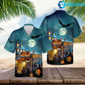 School Bus Halloween Hawaiian Shirt