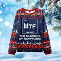 Science WTF The Element of Surprise Ugly Christmas Sweater