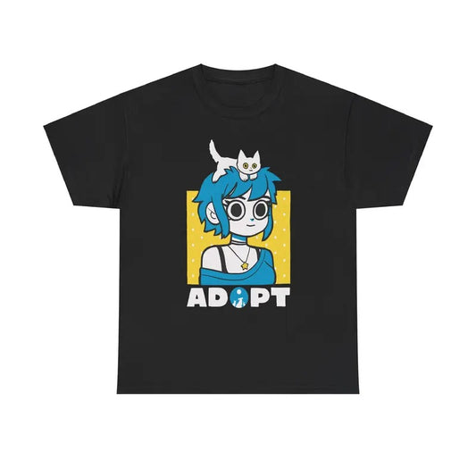 Scott Pilgrim Ramona Flowers Adopt T-shirt Unisex Graphic Tee For Cat Dog Lovers