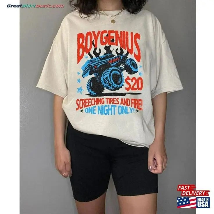 Screeching Tires And Fire T Shirt Boy Genius T-Shirt Unisex Classic