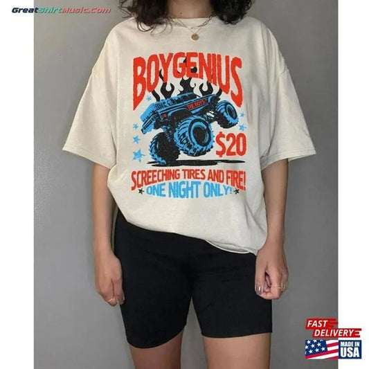 Screeching Tires And Fire T Shirt Boy Genius T-Shirt Unisex Classic