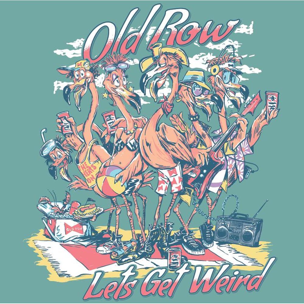 Let's Get Weird Flamingo Pocket Tee Hoodie, Sweatshirt | CoreVibeTees.com (Image 2)