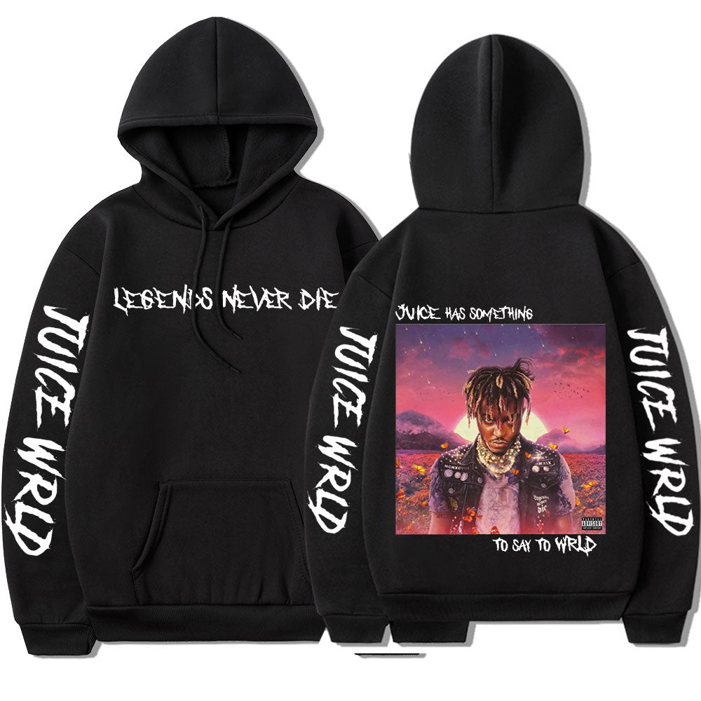 Juice WRLD Hoodie â€œLegends Never Dieâ€ T-Shirts, Sweatshirt | CoreVibeTees.com (Image 1)