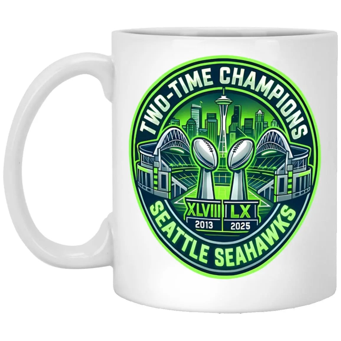 Seahawks Two-Time Champions Mug