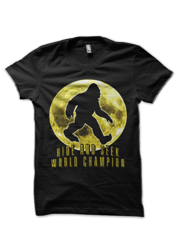 Bigfoot Hide and Seek Champ Black T-Shirt Hoodie, Sweatshirt | CoreVibeTees.com