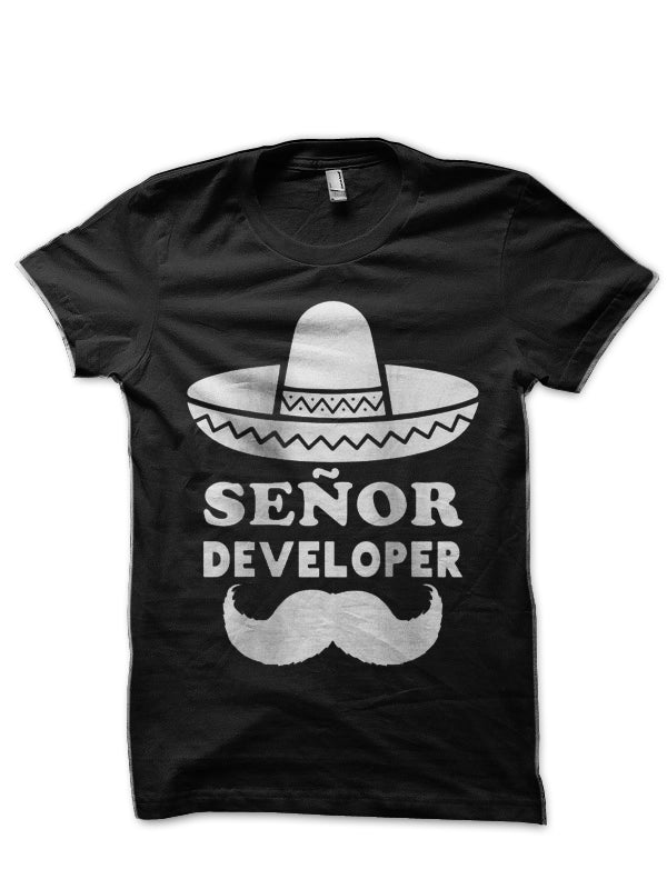 Senor Developer Black T-Shirt Hoodie, Sweatshirt | CoreVibeTees.com