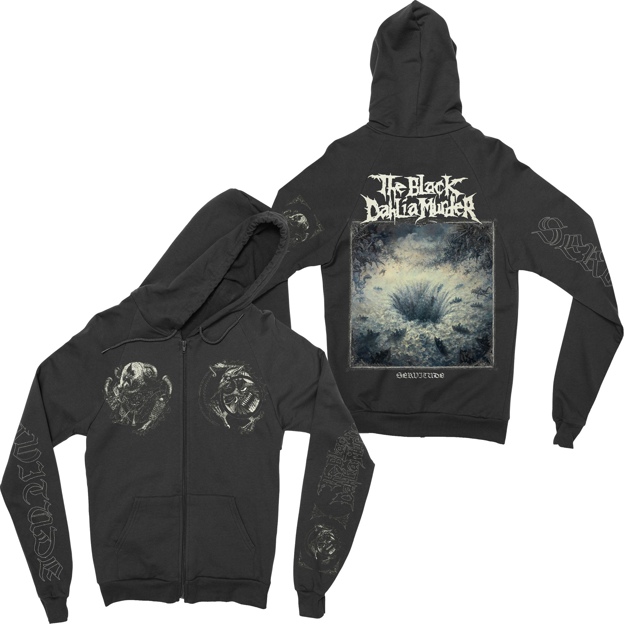 The Black Dahlia Murder - Servitude zip-up hoodie T-Shirts, Sweatshirt | CoreVibeTees.com (Image 1)