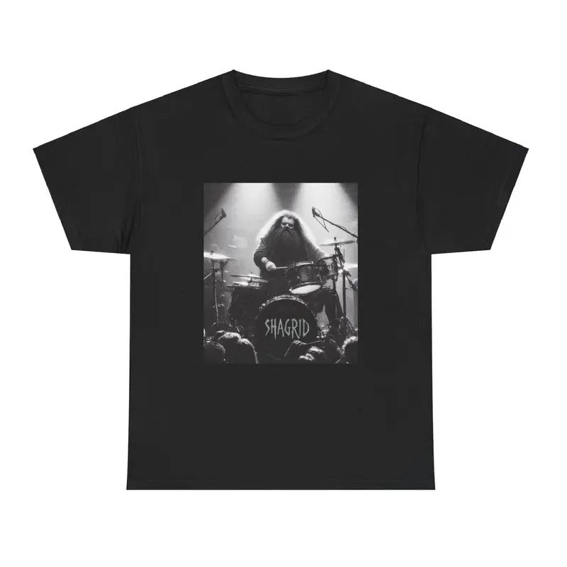 Shagrid the Drummer, Unisex Shirt - Fantasy Graphic Tee, Movie Merch, AI Meme T shirt