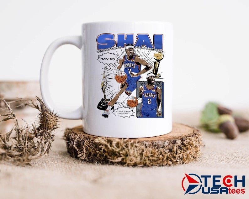 Shai Gilgeous-Alexander Oklahoma City Thunder comic style shirt