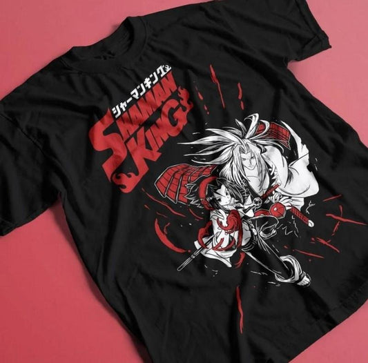 Shaman King Yoh Asakura T-Shirt  100% Cotton Tee  Men's Women's, Anime Vintage Special Unisex T-shirt, Anime Manga Shirt, Anime Shirt, Anime Lovers Shirt, Graphic Anime Tee, Manga Shirt, J go fast feel alive T shirt Menswear Top Underwear Streetwear Sweat