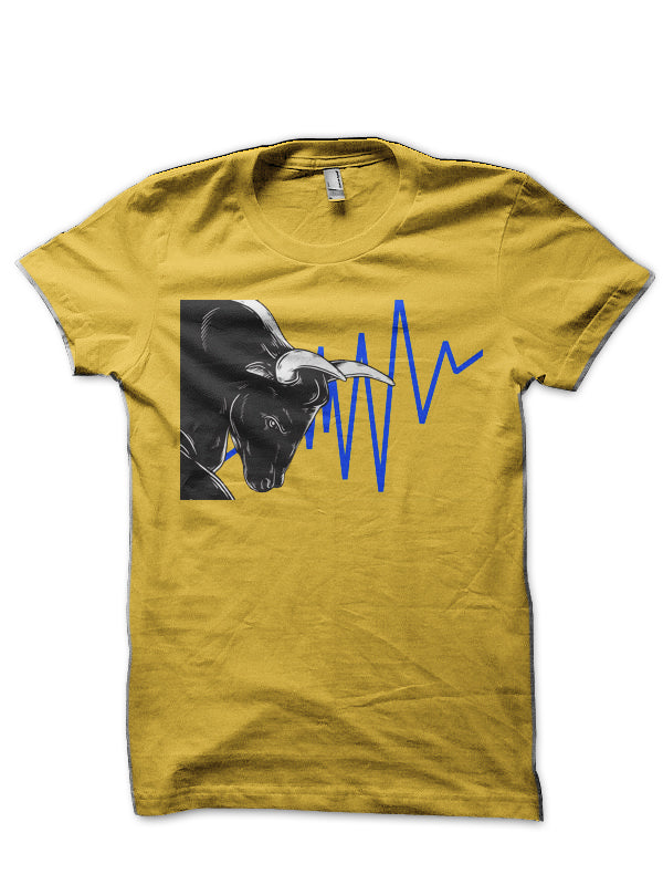 Share Market Bull Yellow T-Shirt Hoodie, Sweatshirt | CoreVibeTees.com