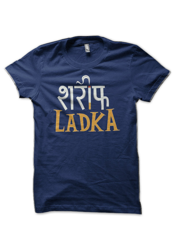 Sharif Ladka Hinglish Print Navy Blue T-Shirt Hoodie, Sweatshirt | CoreVibeTees.com