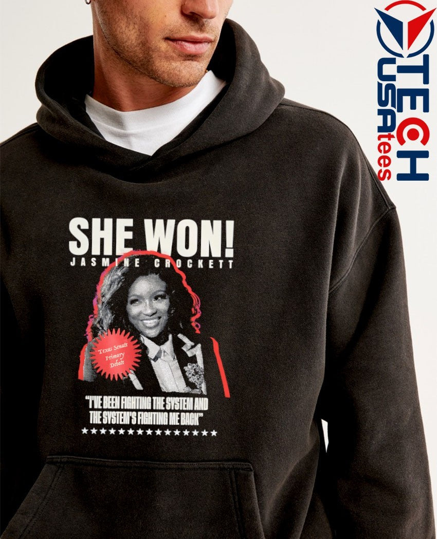 She Won Jasmine Crockett shirt