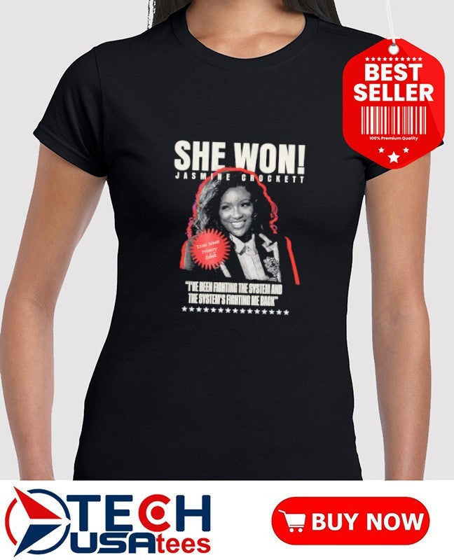 She Won Jasmine Crockett shirt