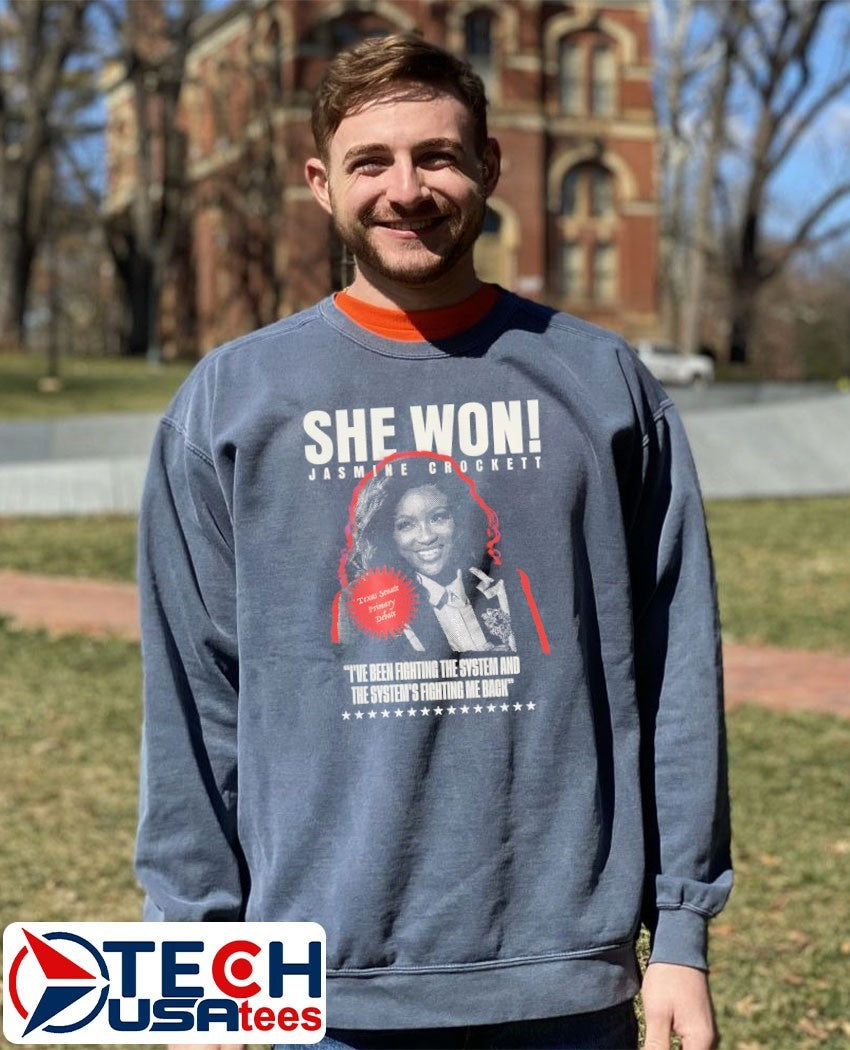 She Won Jasmine Crockett shirt