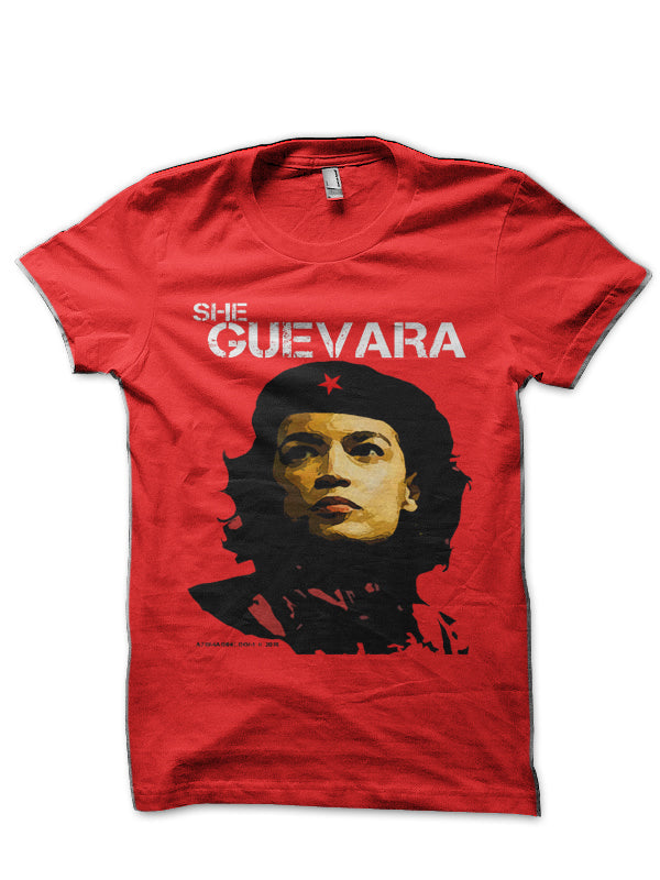 She Guevara Red Half Sleeve T-Shirt Hoodie, Sweatshirt | CoreVibeTees.com