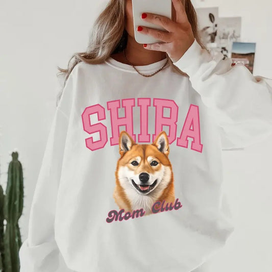 Shiba Inu Mom Club Sweatshirt ~ Sweatshirt Unisex Apparel Relaxed Fit Printed in the USA Clothing Womenswear Casual and Comfortablestyle{n002}2